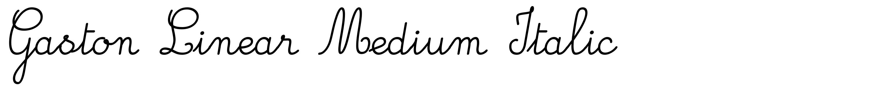 Gaston Linear Medium Italic